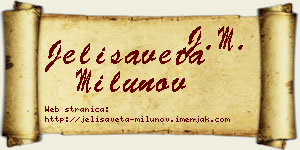 Jelisaveta Milunov vizit kartica